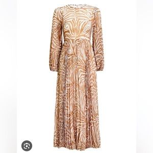 Zimmermann Tan and White Zebra Print Dress